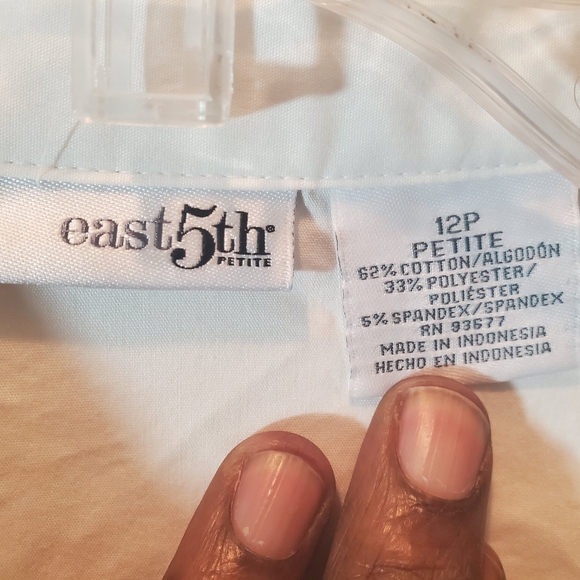 East 5th Petite Work Top sz 12P - Picture 2 of 3